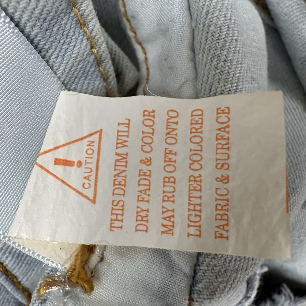 Mono B Denim Jean Jacket Womens M Light Wash Distressed Shredded Ripped Grunge - Picture 6 of 8